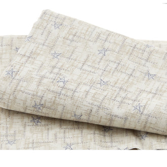 Let It Snow Flannel - Star Texture Cream 2 Yard Cut