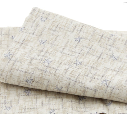 Let It Snow Flannel - Star Texture Cream 2 Yard Cut