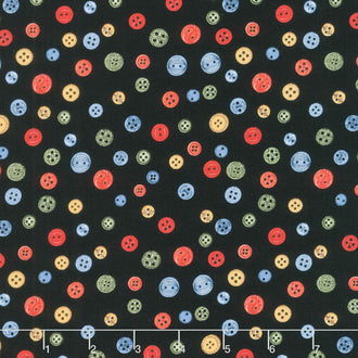 Common Threads - Buttons Black Yardage
