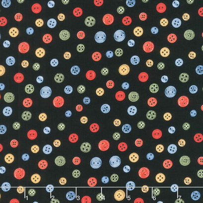 Common Threads - Buttons Black Yardage