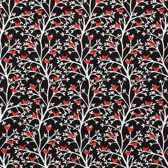 It's Snow Wonder - Cardinals in Trees Black Yardage