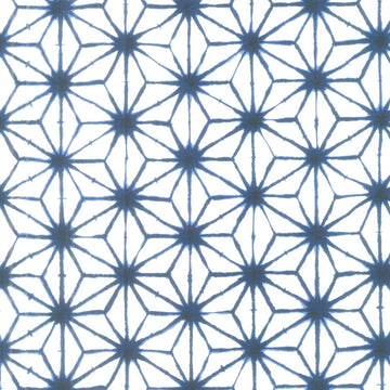 Shibori Blues - Stars White Yardage Primary Image