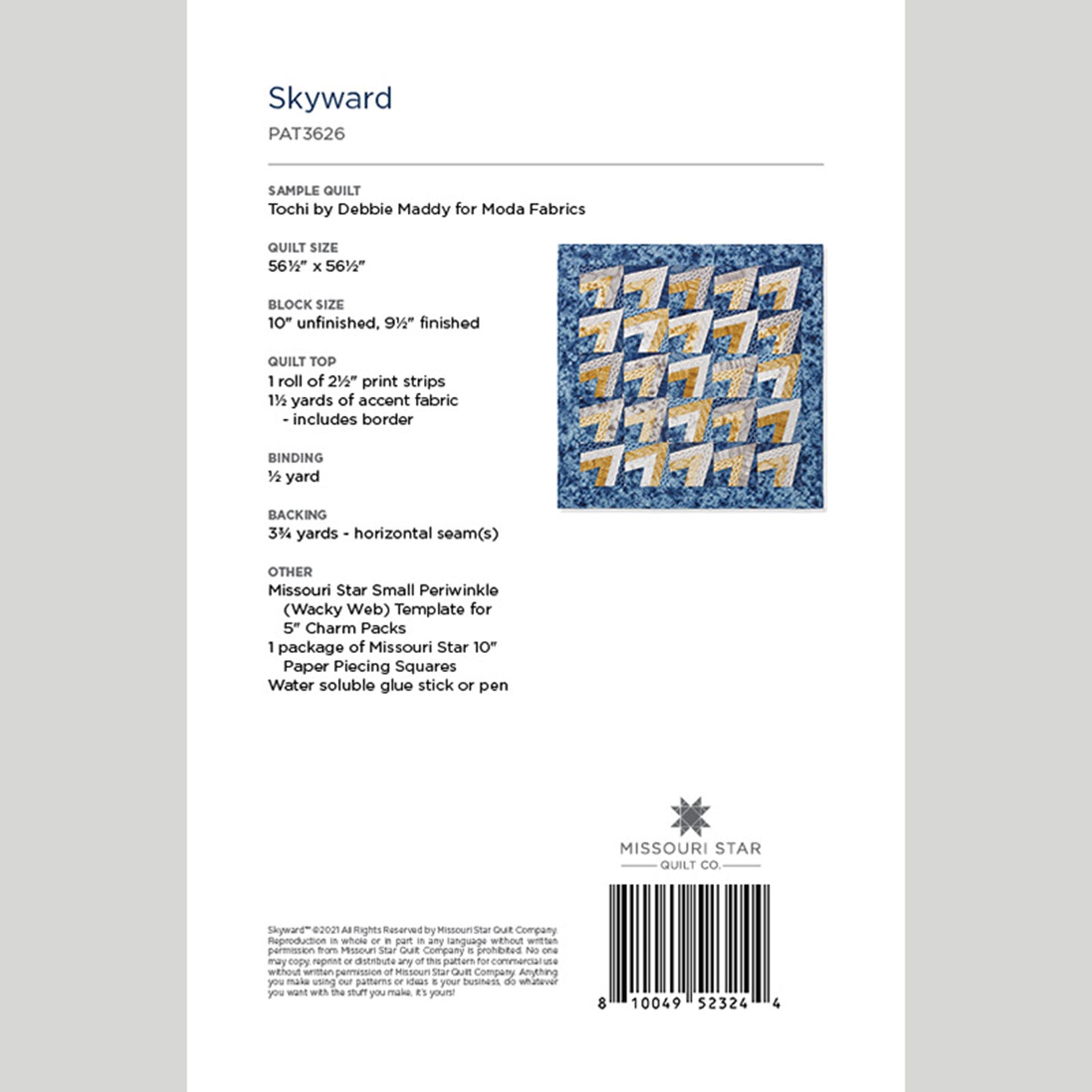 Digital Download - Skyward Quilt Pattern by Missouri Star Alternative View #1