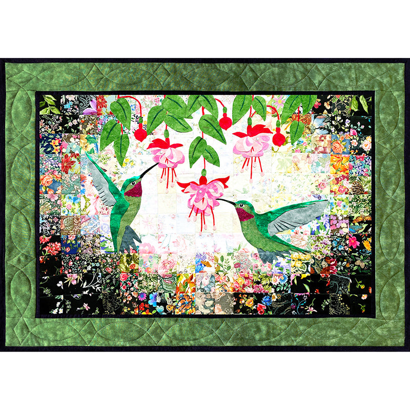Hummingbird Kisses Watercolor Quilt Kit Primary Image
