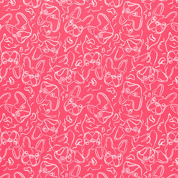 Periwinkle - Frenchie Vivid Pink Yardage Primary Image