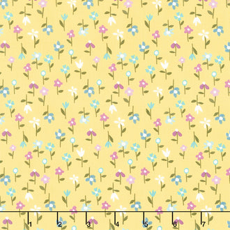 Hello Spring - Floral Yellow Yardage