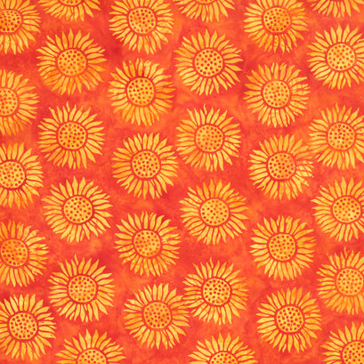 Bonfire Batiks - Sunflowers Flame Yardage