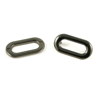 Emmaline Oblong Grommets - Set of Four Gunmetal
