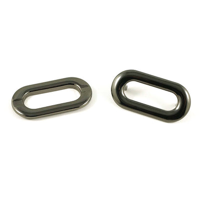Emmaline Oblong Grommets - Set of Four Gunmetal