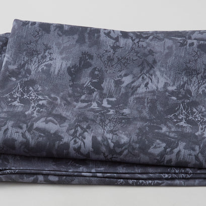 Lumina - Abstract Foliage Dark Gray 108" Wide 3 Yard Cut