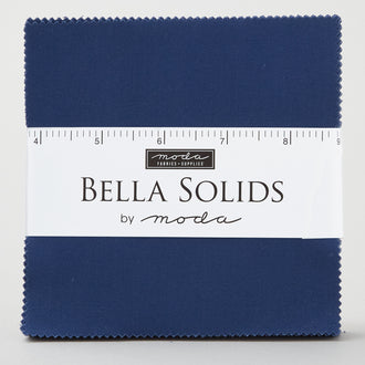Bella Solids Admiral Blue Charm Pack