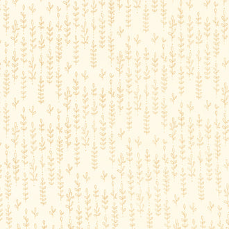 Forest Frolic - Leafy Lines Cream Yardage