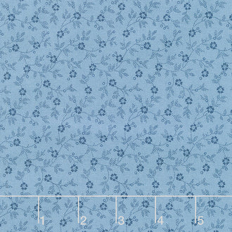 Midnight Garden - Garden Vines Blue Yardage