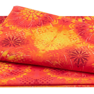 Happy Blooms - Sunburst Flame 2 Yard Cut