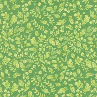 Wild Blossoms - Leafy World Basil Yardage