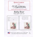 Baby Bear Digitally Printed Quilt Labels