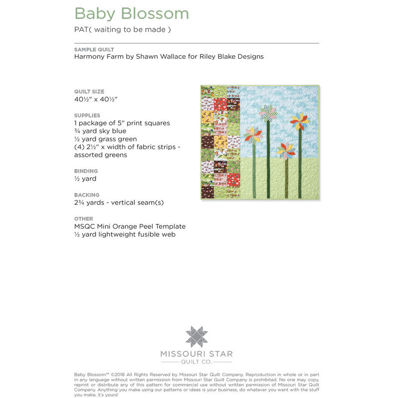 Baby Blossom Pattern by Missouri Star Alternative View #1