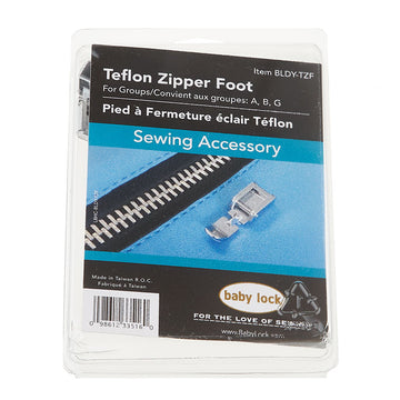 Baby Lock Teflon Zipper Piping Foot