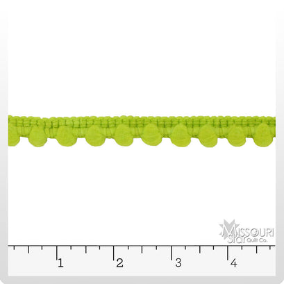 Baby Pom Fringe - Lime Trim