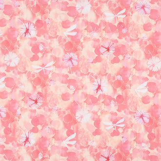 Dragonfly Dreams - Floral and Dragonfly Peach Multi Yardage