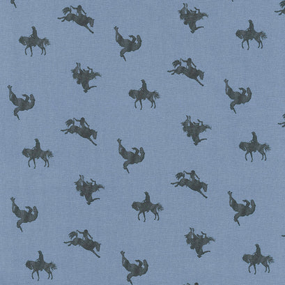 Back of the Chutes - Broncos Denim Yardage