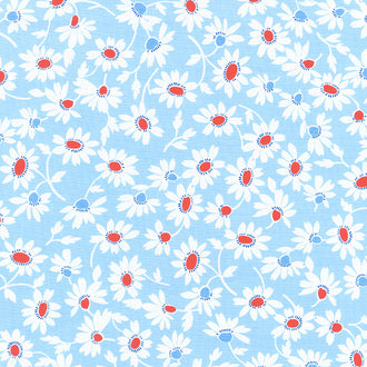 Back Porch - Blooming Sky Blue Yardage