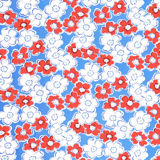 Back Porch - Friendship Flowers Bountiful Blue Yardage