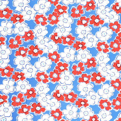 Back Porch - Friendship Flowers Bountiful Blue Yardage