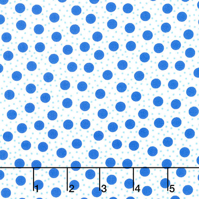 Back Porch - Seeing Dots White Bountiful Blue Yardage