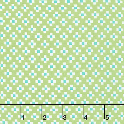 Backyard Blooms - Four Square Lime Yardage