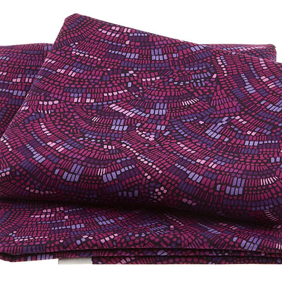 Mosaic - Fan Design Dark Plum 108" Wide 3 Yard Cut