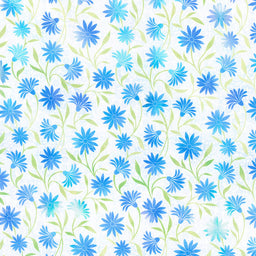 Garden of Dreams II - Daisies Blue Yardage Primary Image