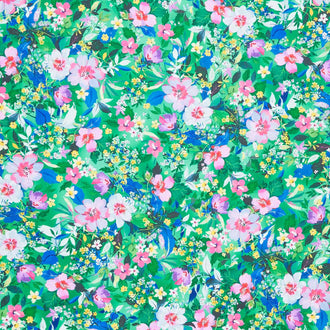 Joyful Meadows - Florals Grass Yardage