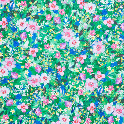 Joyful Meadows - Florals Grass Yardage