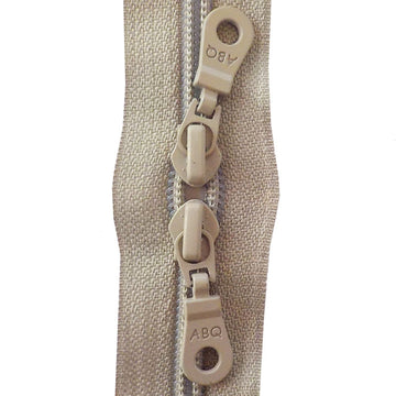 Bag Zipper 30" Double Pull - Silver Gray