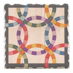 Barn Quilts Coaster - Double Wedding Star