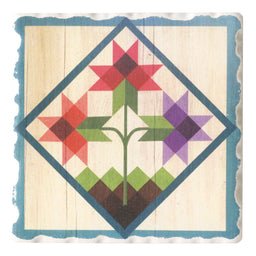 Barn Quilts Coaster - Tulip Trio