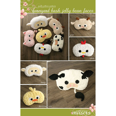 Barnyard Buddies Jelly Bean Faces Pillow Pattern