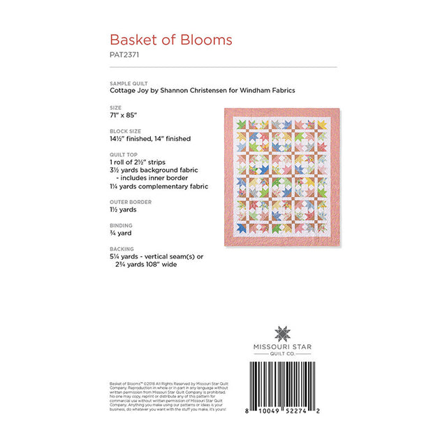 Basket of Blooms Quilt Pattern by Missouri Star