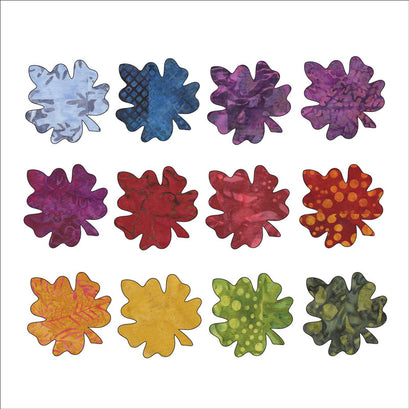 Batik Falling Maple Leaves Fusible Appliqué Shapes