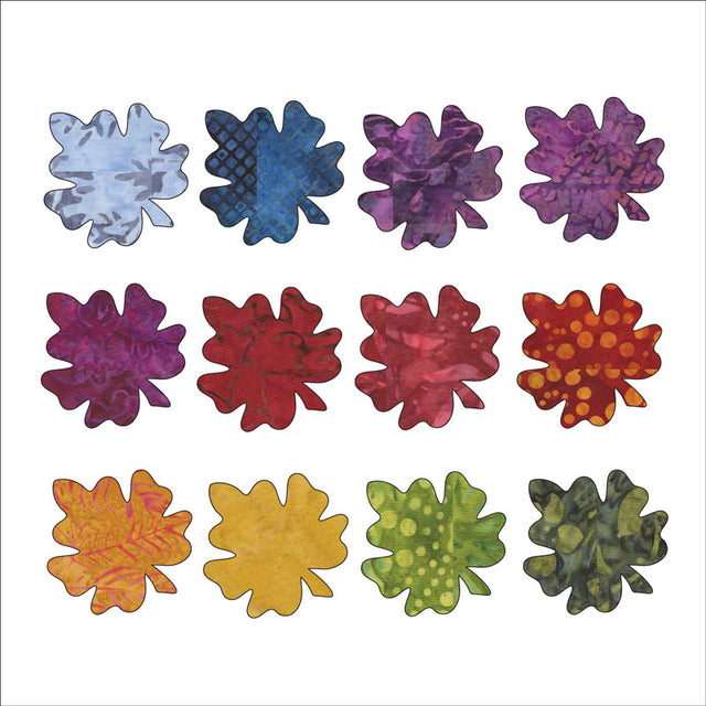 Batik Falling Maple Leaves Fusible Appliqué Shapes Primary Image