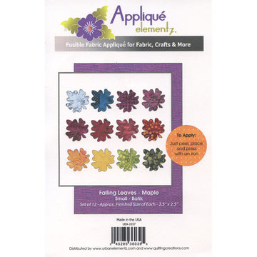 Batik Falling Maple Leaves Fusible Appliqué Shapes Alternative View #2