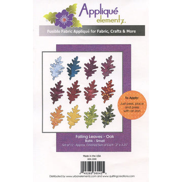 Batik Falling Oak Leaves Fusible Appliqué Shapes Alternative View #2