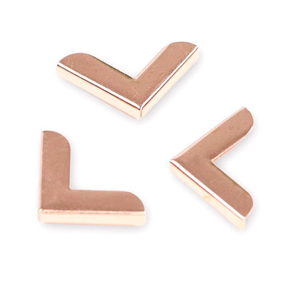 Sallie Tomato 3/4" Metal Corners Package of 10 - Rose Gold