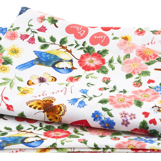 Be Mine - Flowers and Birds Multi 2 Yard Cut