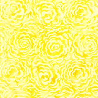 Tonga Batiks - Brightside Large Roses Sun Yardage