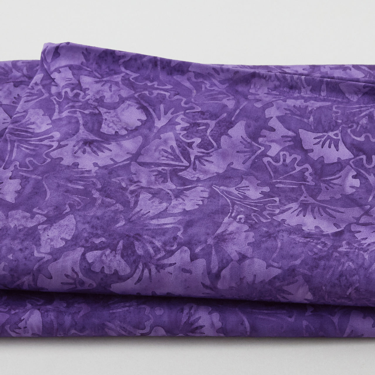 Wildflower Batiks - Ginkgo Leaves-Purple Blurple 2 Yard Cut Primary Image