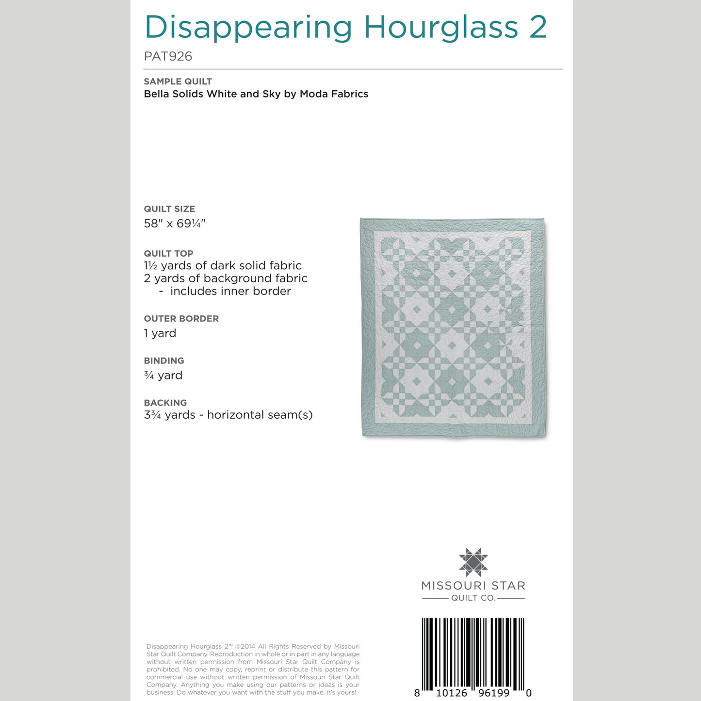 Digital Download - Disappearing Hourglass 2 Quilt Pattern by Missouri Star Alternative View #1