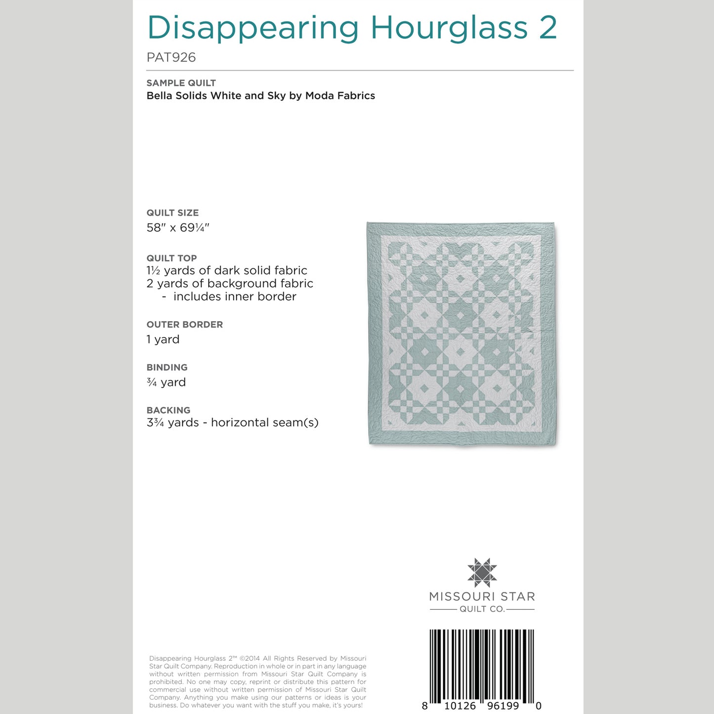 Digital Download - Disappearing Hourglass 2 Quilt Pattern by Missouri