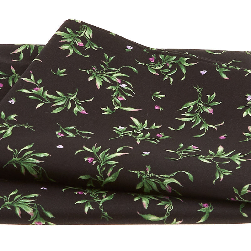Catalina Ultra Violet Favorites - Wispy Leaves Black & Purple 2 Yard Cut Primary Image